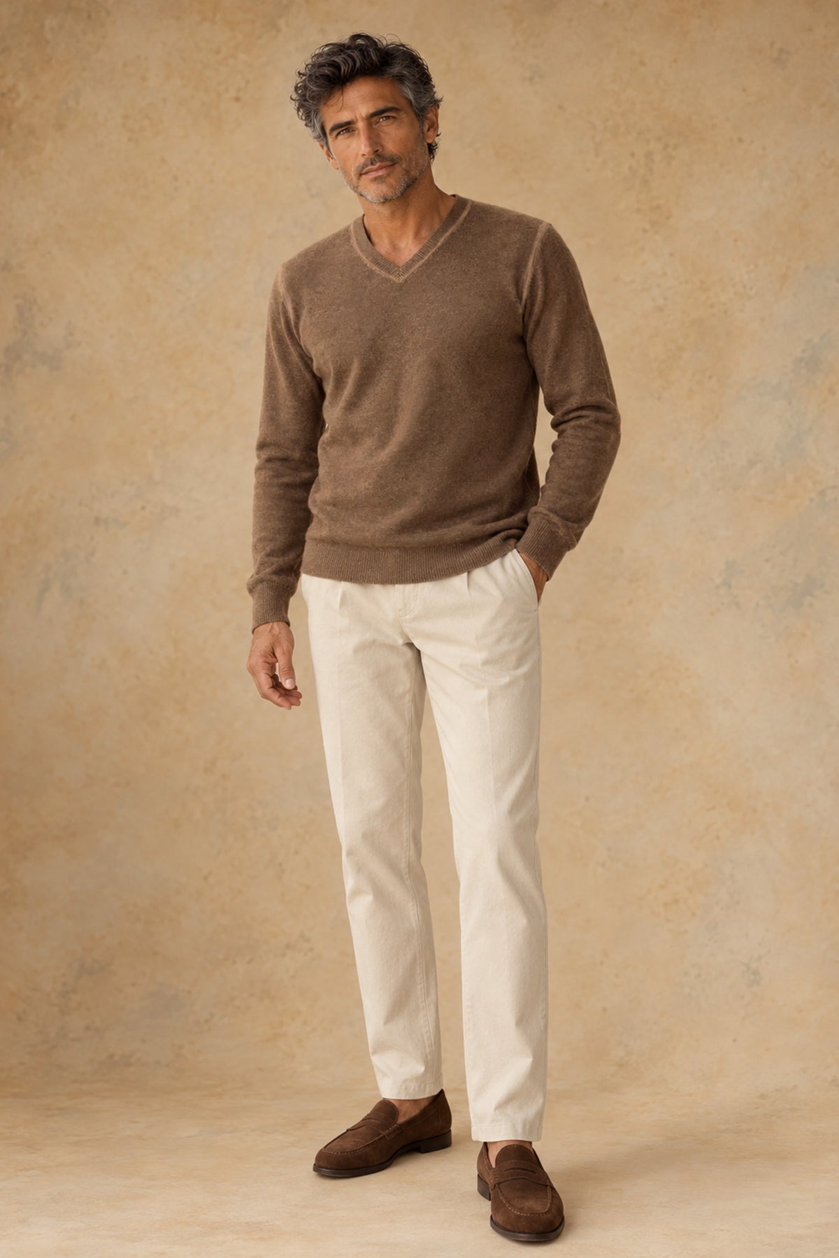 Rudolfo Men's Cashmere V Neck