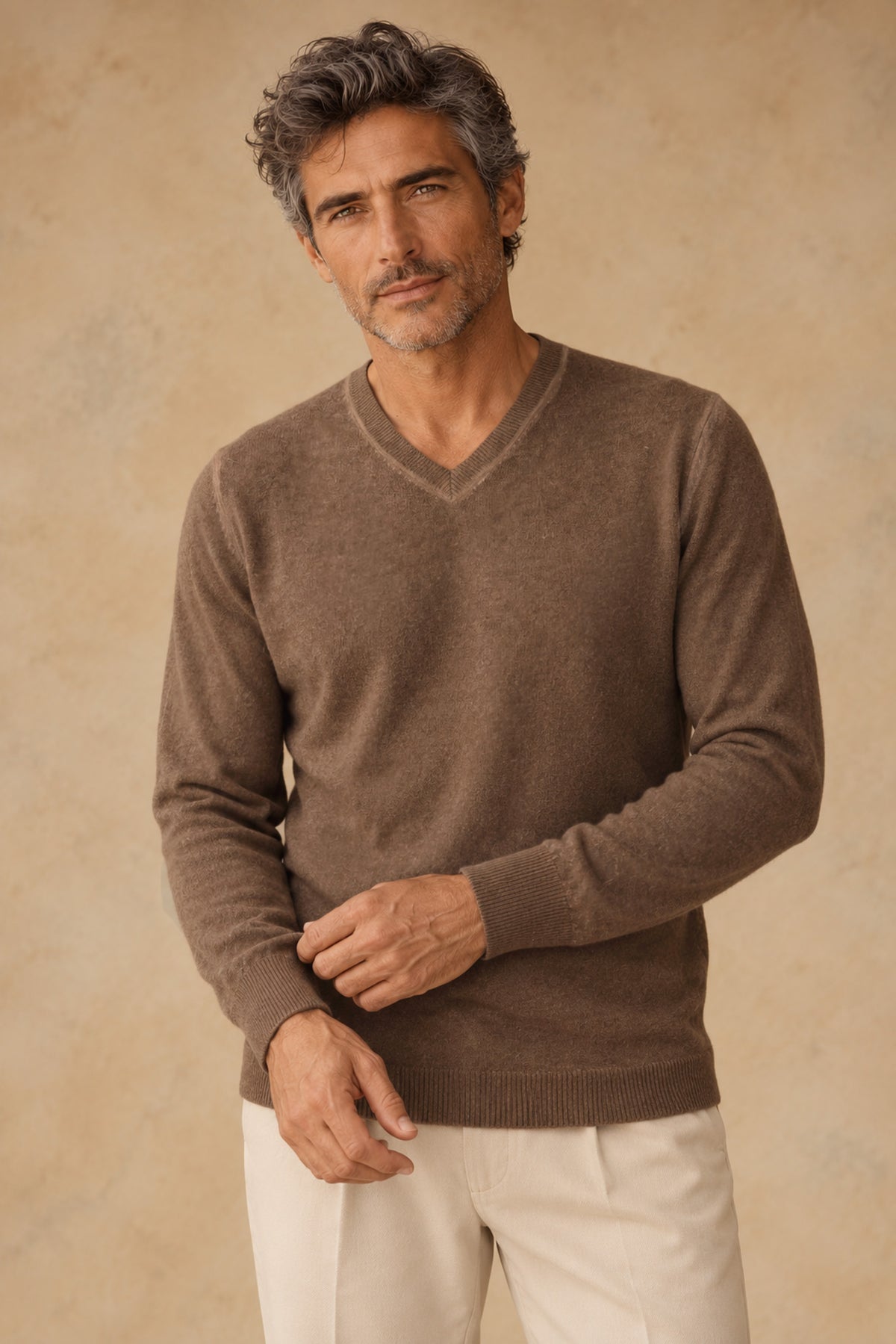 Rudolfo Men's Cashmere V Neck