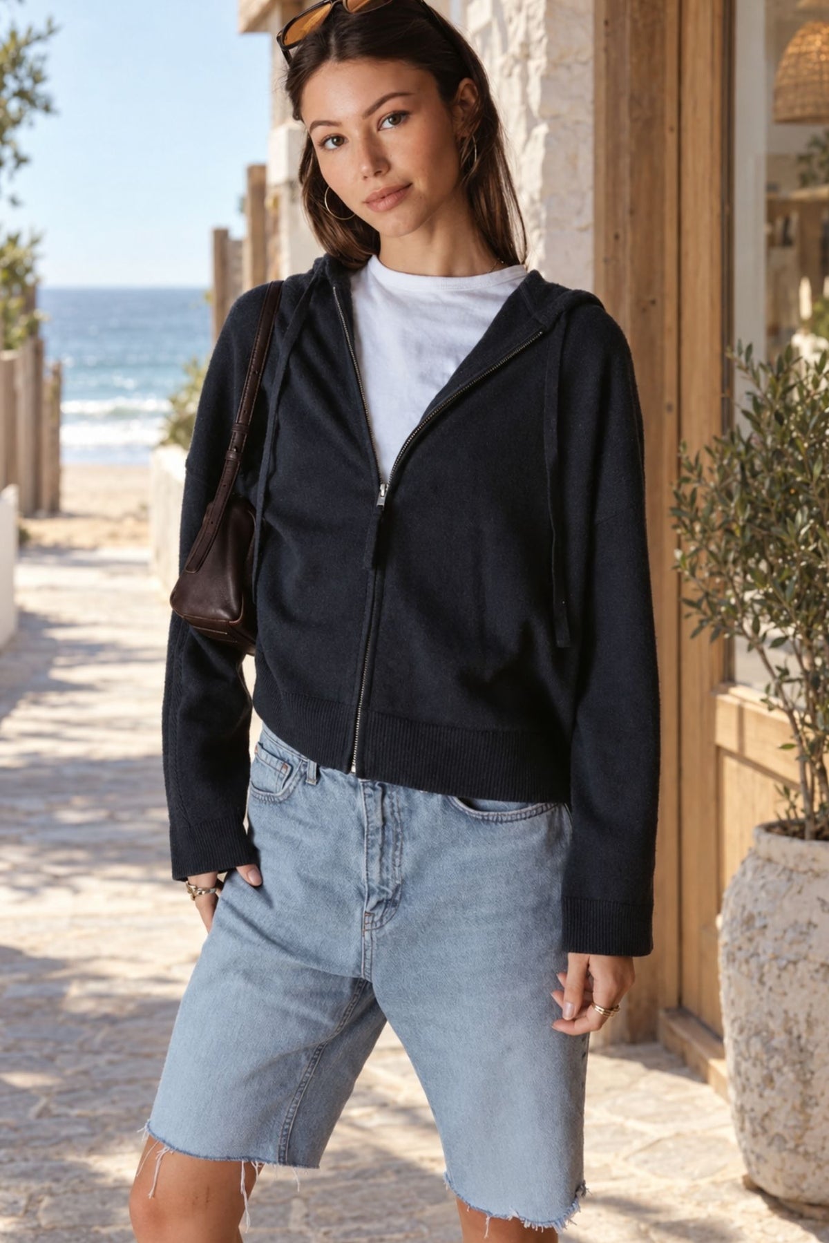 Samantha Cashmere Zip Hoodie