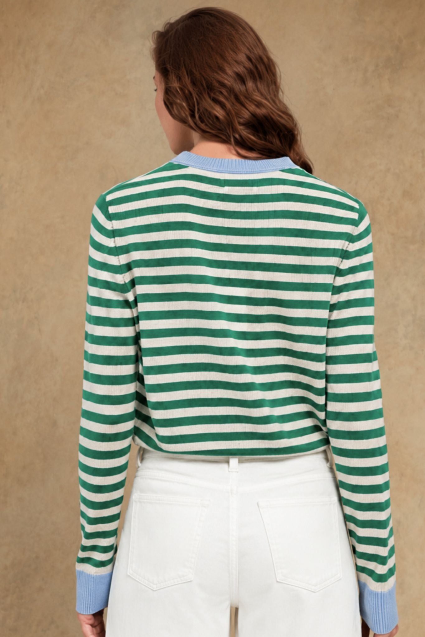 Suzette Cashmere Striped Crew