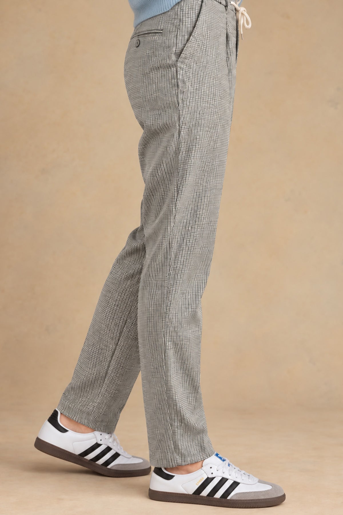 TIPI-V-12957 Vallorani Tipi Women's Tapered Plaid Pant