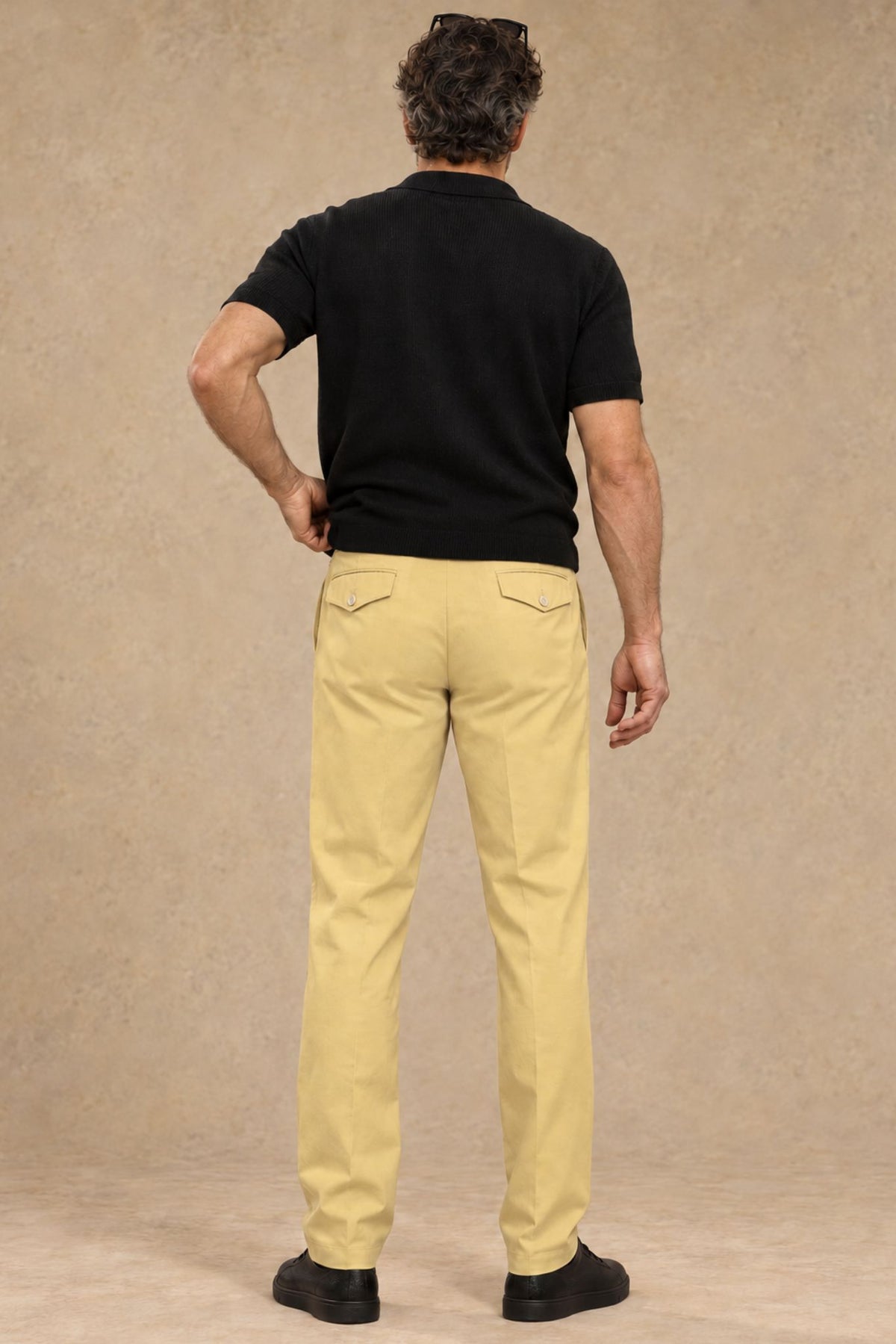 Alfred 2797 Men's Cotton Single Pleat Tapered Fit Pant