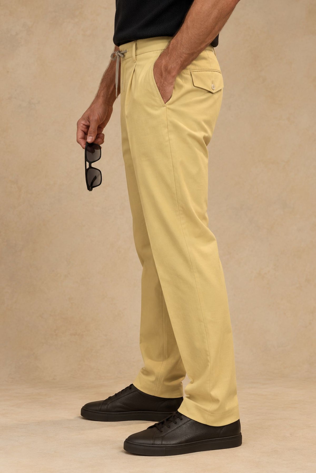 Alfred 2797 Men's Cotton Single Pleat Tapered Fit Pant