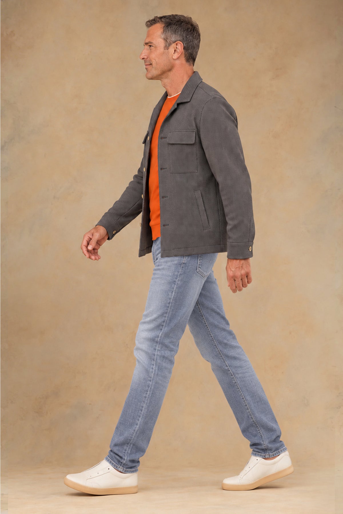 Aspen 10660 Vallorani Men's Wool overshirt Brown