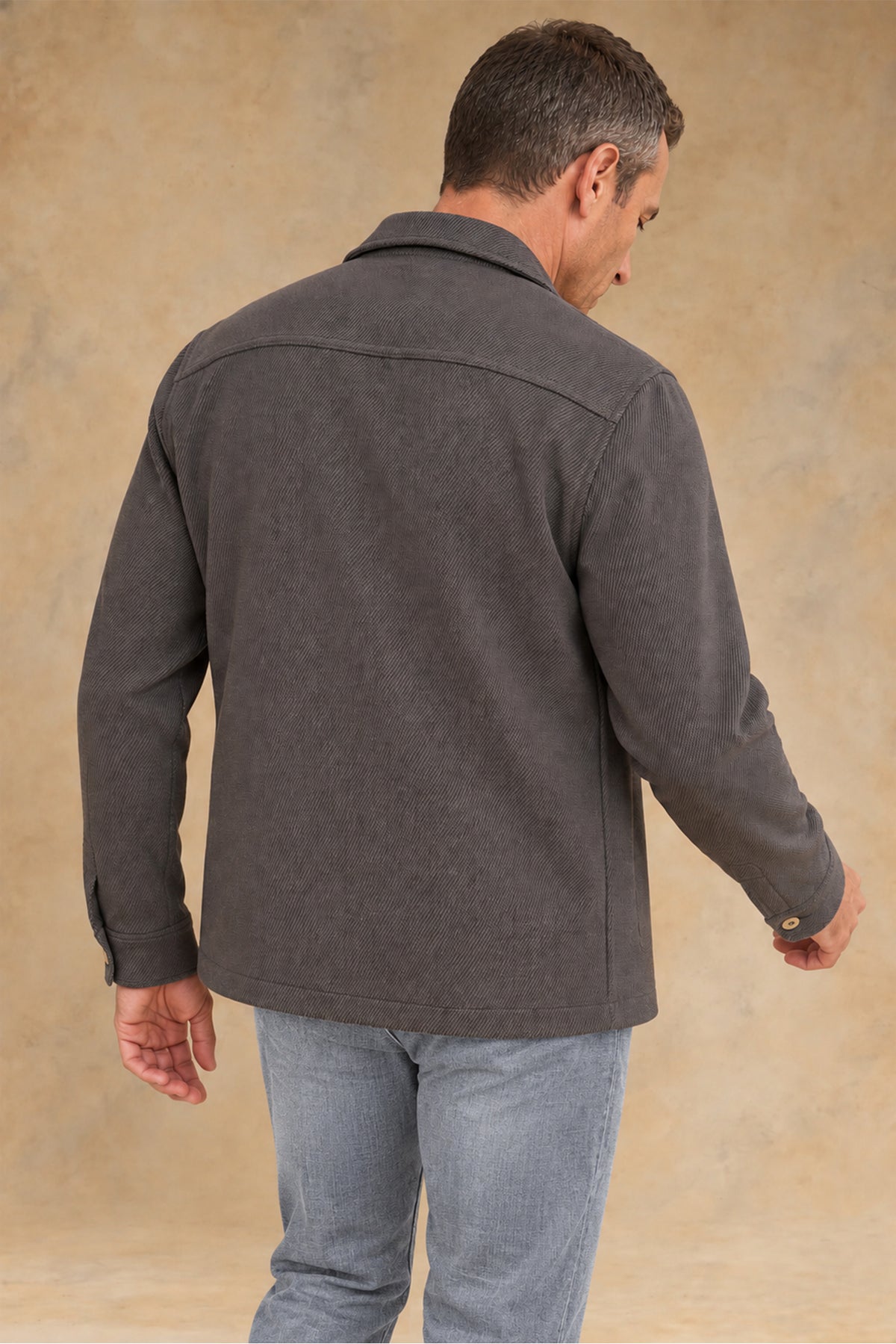 Aspen 10660 Vallorani Men's Wool overshirt Brown