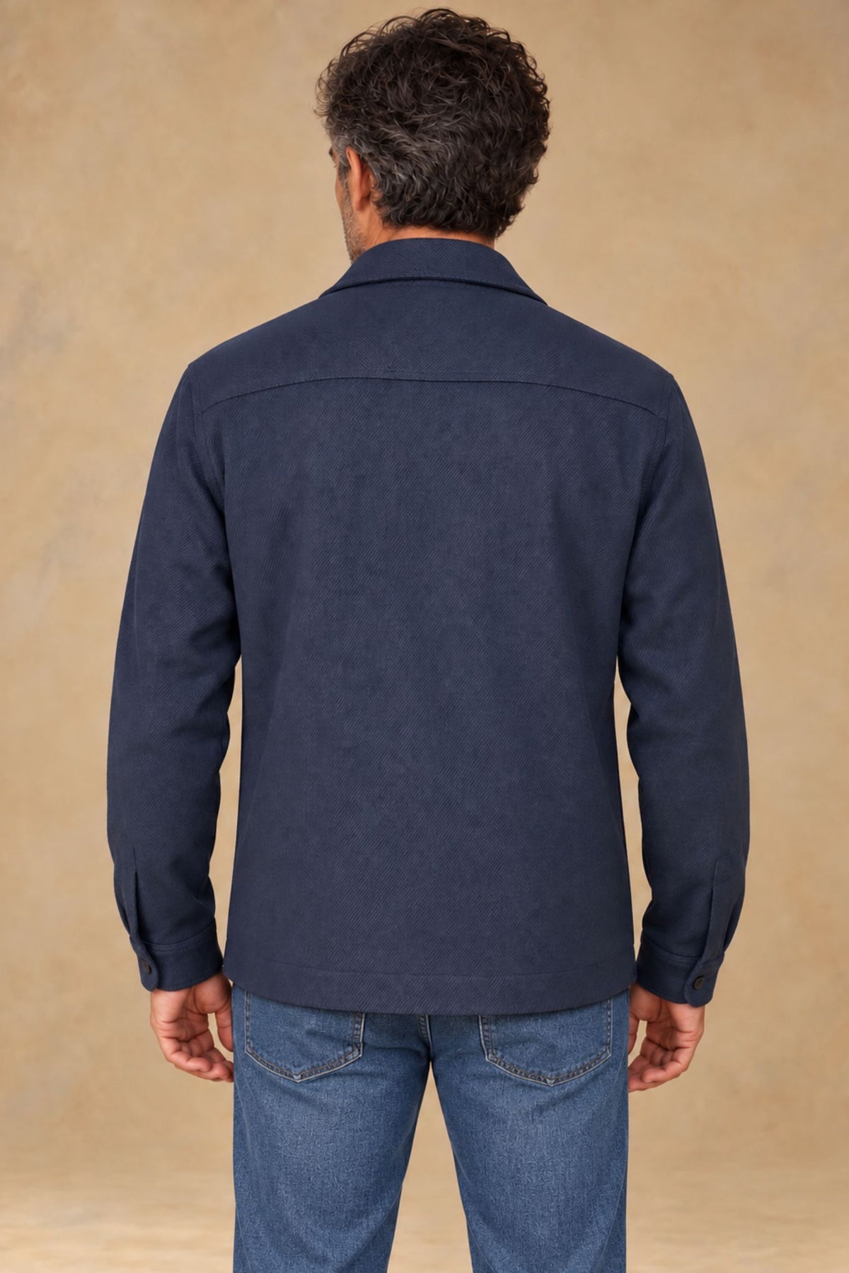 Aspen 12179 Vallorani Men's Wool overshirt Blue
