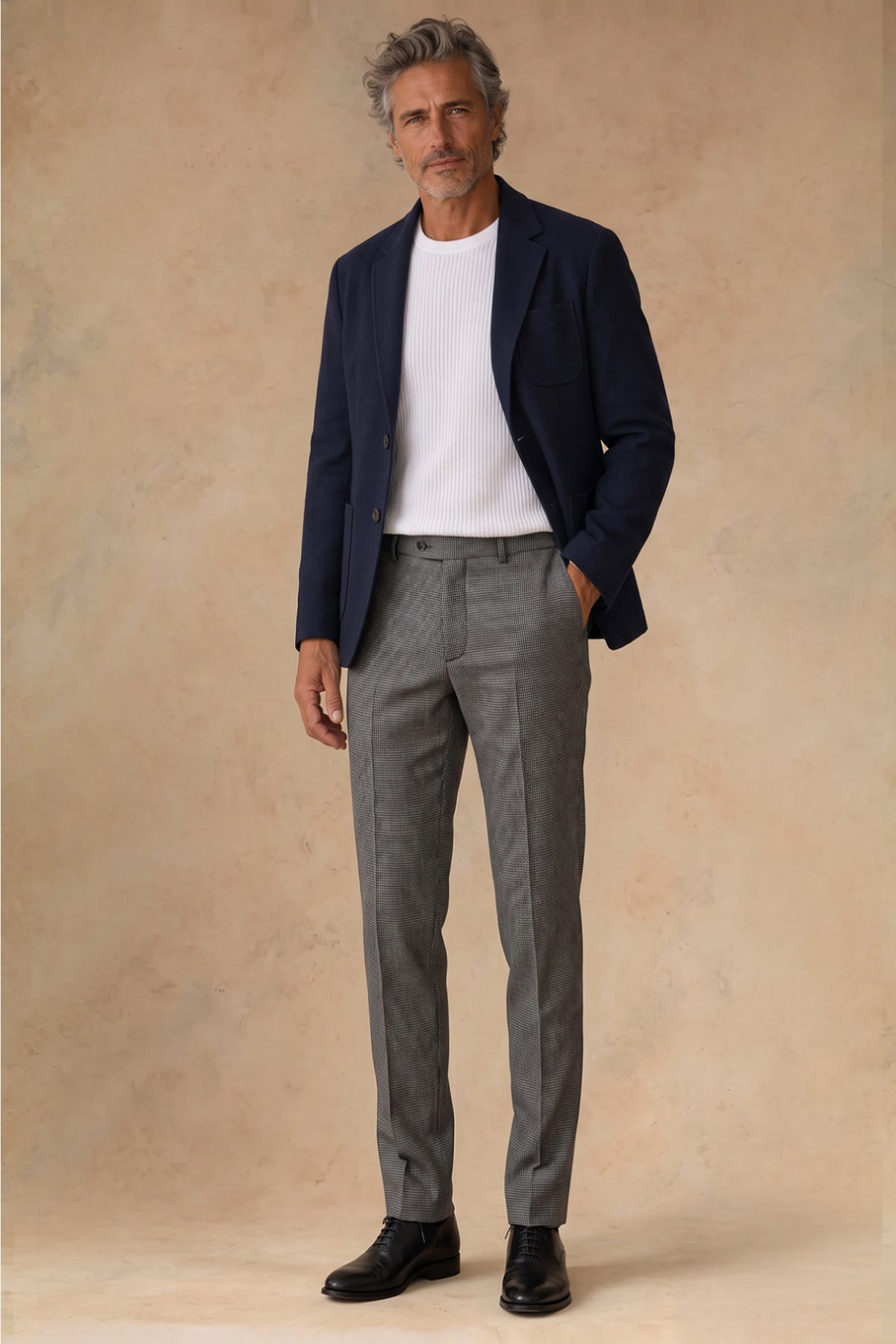 Otto 11720 Men's Wool Flat Front Slightly Tapered Leg Pant