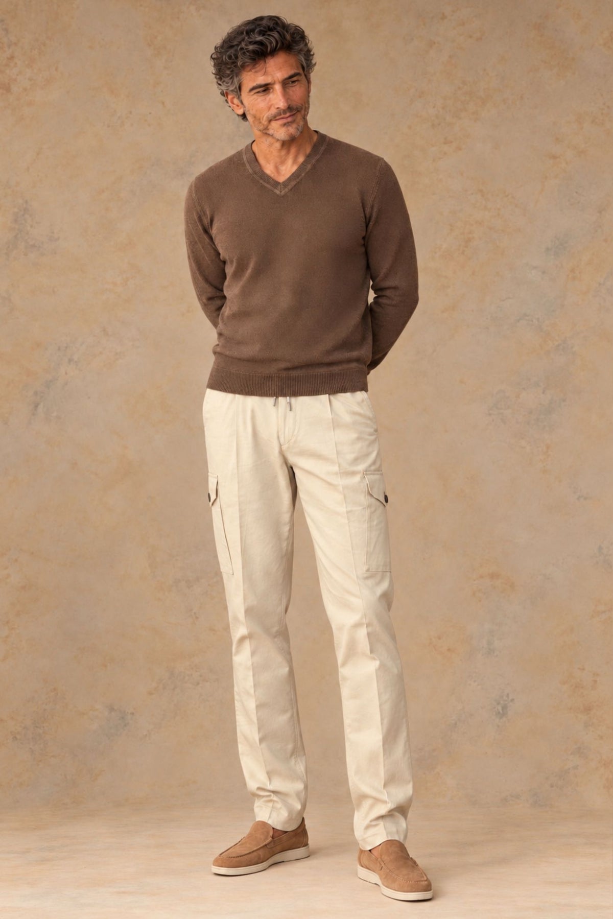 Salvo 10834 Men's Cotton Single Pleat Tapered Cargo Pant