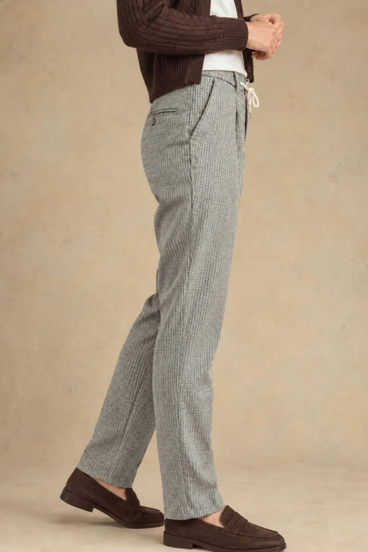 V-TIPI-12957 Vallorani Tipi Women's Tapered Plaid Pant